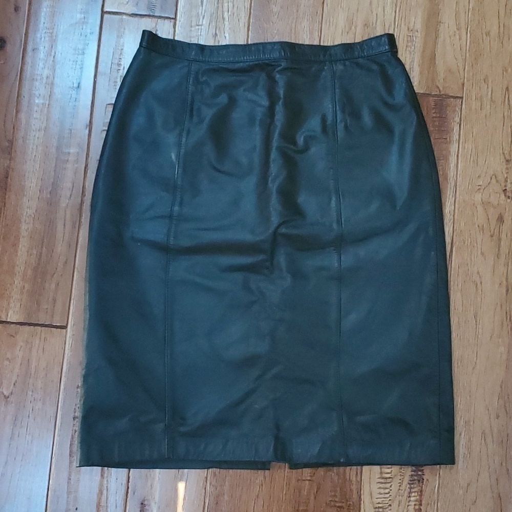 Concepts vintage genuine leather pencil skirt